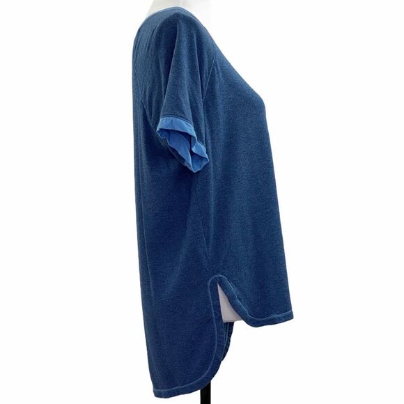 FELINA Jamie BlueTerry Scoop Neck Raglan T-shirt L - Picture 6 of 10